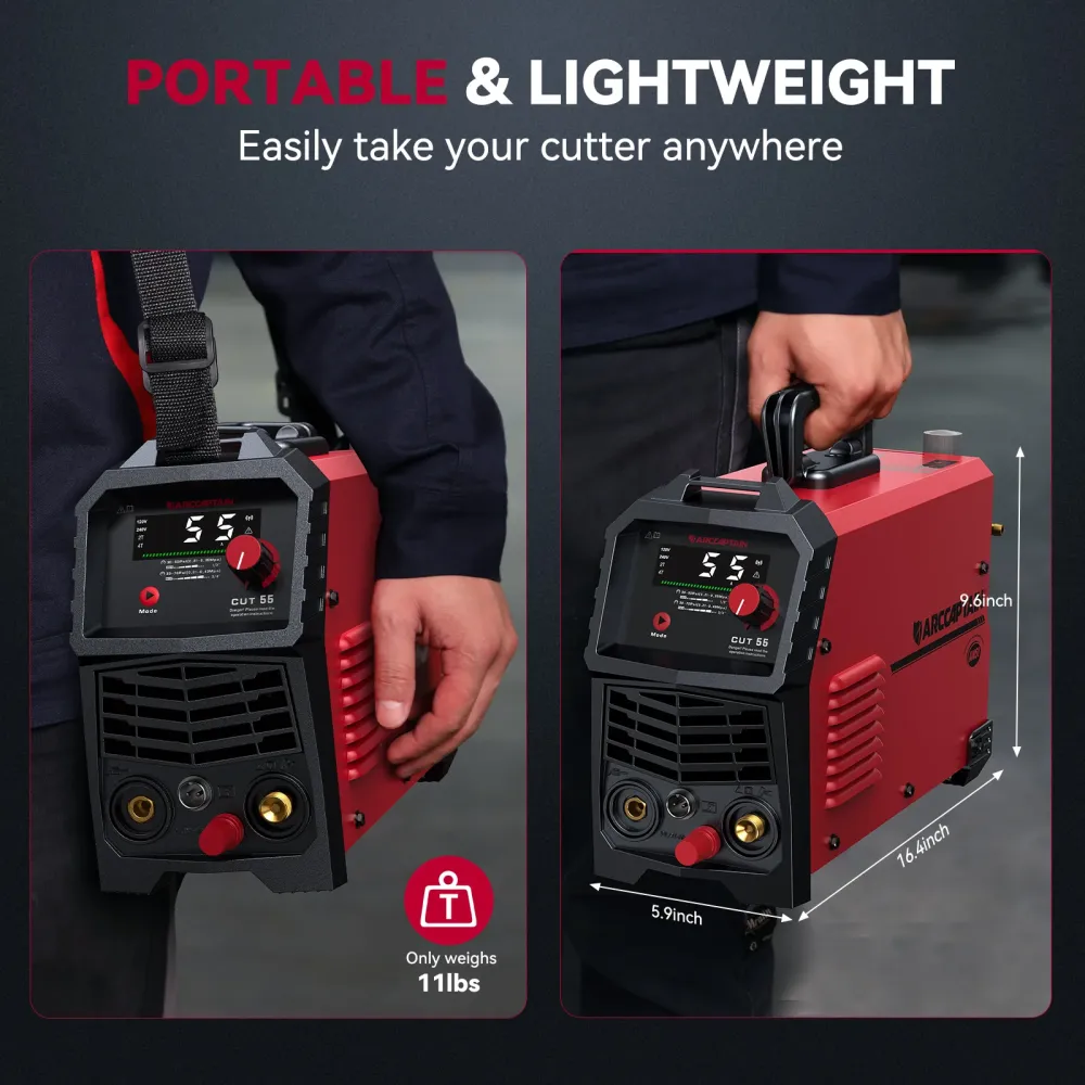 Arccaptain CUT55 Non-Touch Pilot Arc Plasma Cutter LED Display