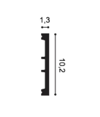 DX163-2300 | Multifunktions-Leiste | 13 x 102 x 2300 mm | Türumrandung