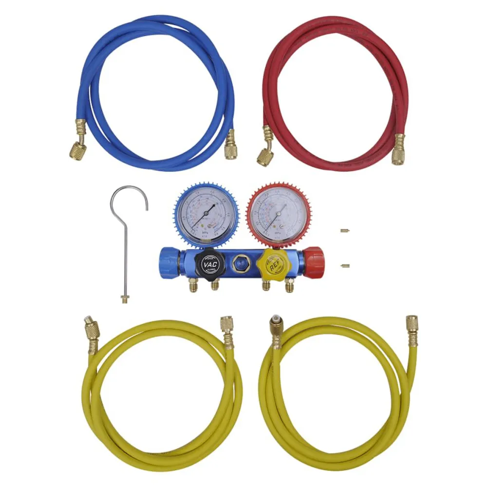 Set manifold 4 voies pour climatiseur pour atelier spécialisé