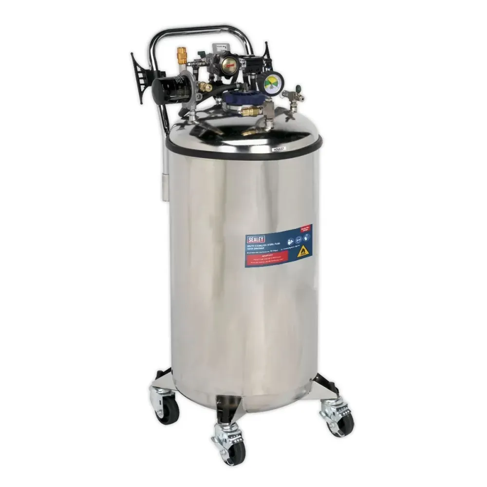 Sealey TP201 Fuel Tank Drainer 90L Stainless En acier
