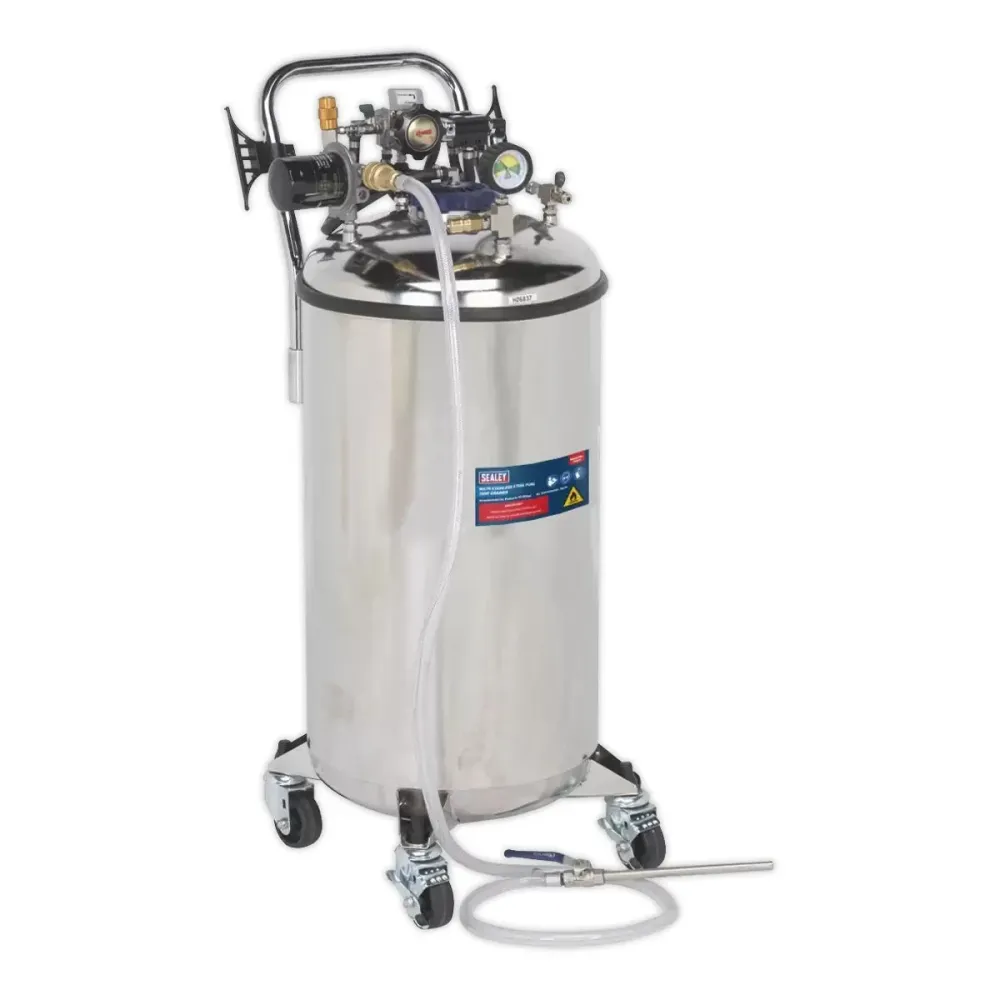 Sealey TP201 Fuel Tank Drainer 90L Stainless En acier