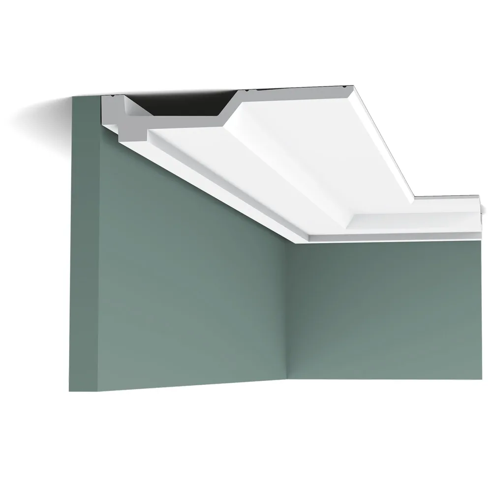 Corniche C354 en blanc | 215 x 40 x 2000 mm avec certificat d'étalonnage