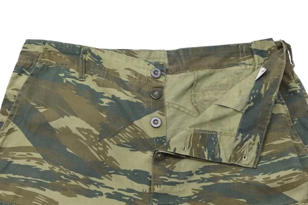 Pantalon BDU réel de l'armée grecque, camouflage lézard ripstop, pantalon excédentaire militaire grec