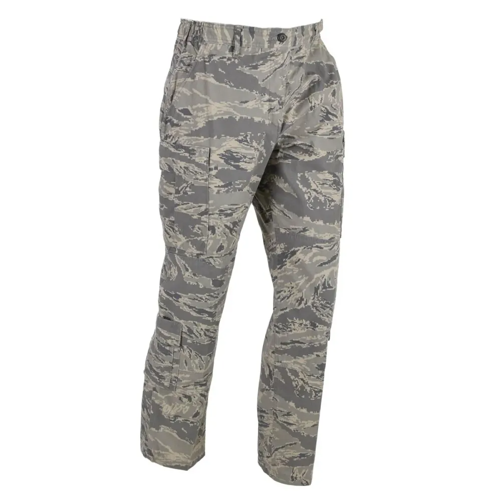 Pantalon de terrain militaire américain original pour femme ABU Électronique Tiger Stripe Camouflage