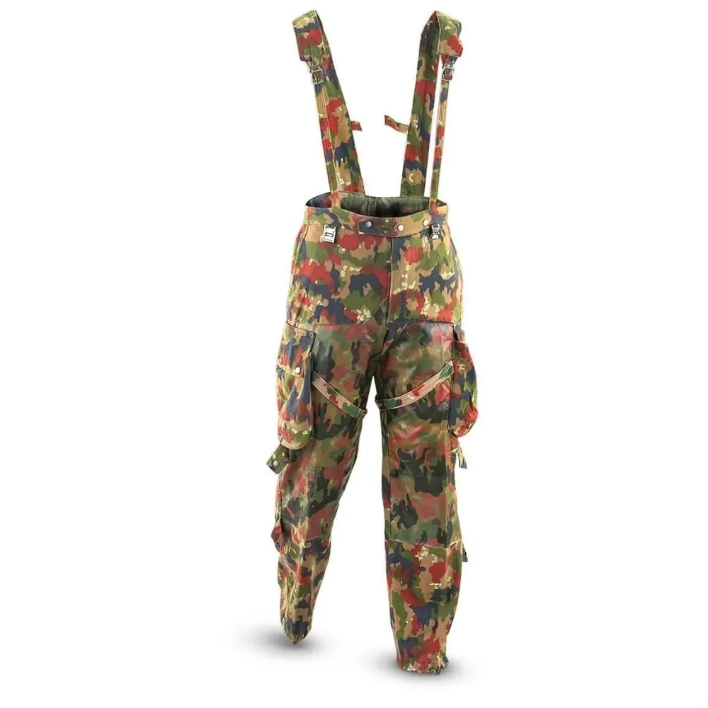 Pantalon de combat pur de l'armée suisse M70 Pantalon de sniper camouflage de combat suisse
