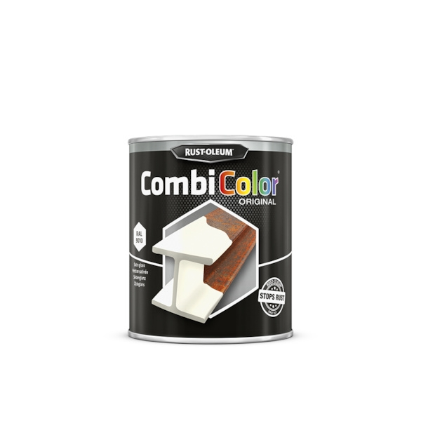 Apprêt époxy Peinture anti-rouille COMBICOLOR - blanc satiné RAL 9010 - 750 mL - RUST-OLEUM