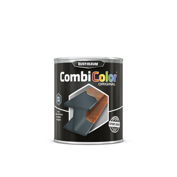 Kit retouche Peinture anti-rouille COMBICOLOR - gris anthracite - 750 mL - RUST-OLEUM