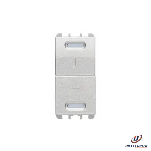Urmet Dimmer Universale Con Doppio Pulsante, 1 Modulo, Acciaio Scuro 10560Al