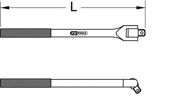 KS Tools BRONZEplus poignée articulée 1" 380 mm 963.1048 acquérir à bas prix