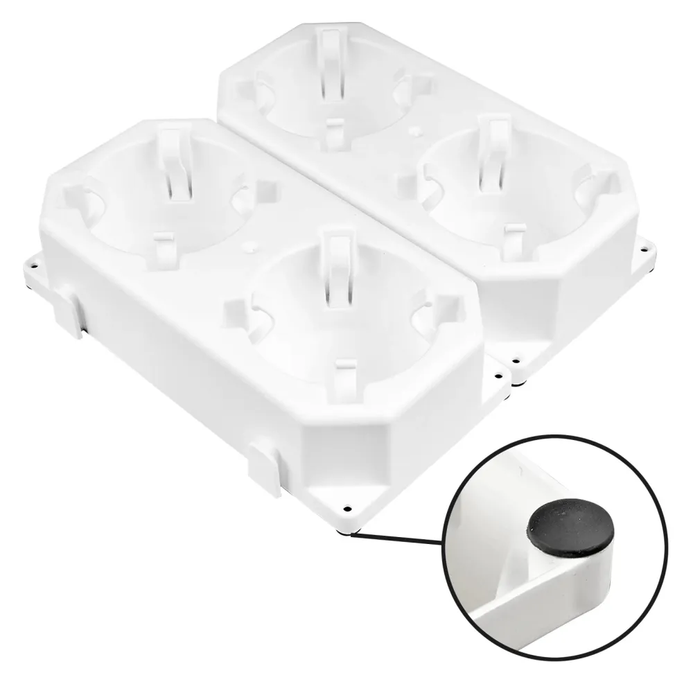 Froli Camping Glashalter 4er Set, Kunststoff, Ø 50 - 70 mm avec détecteur de fuite