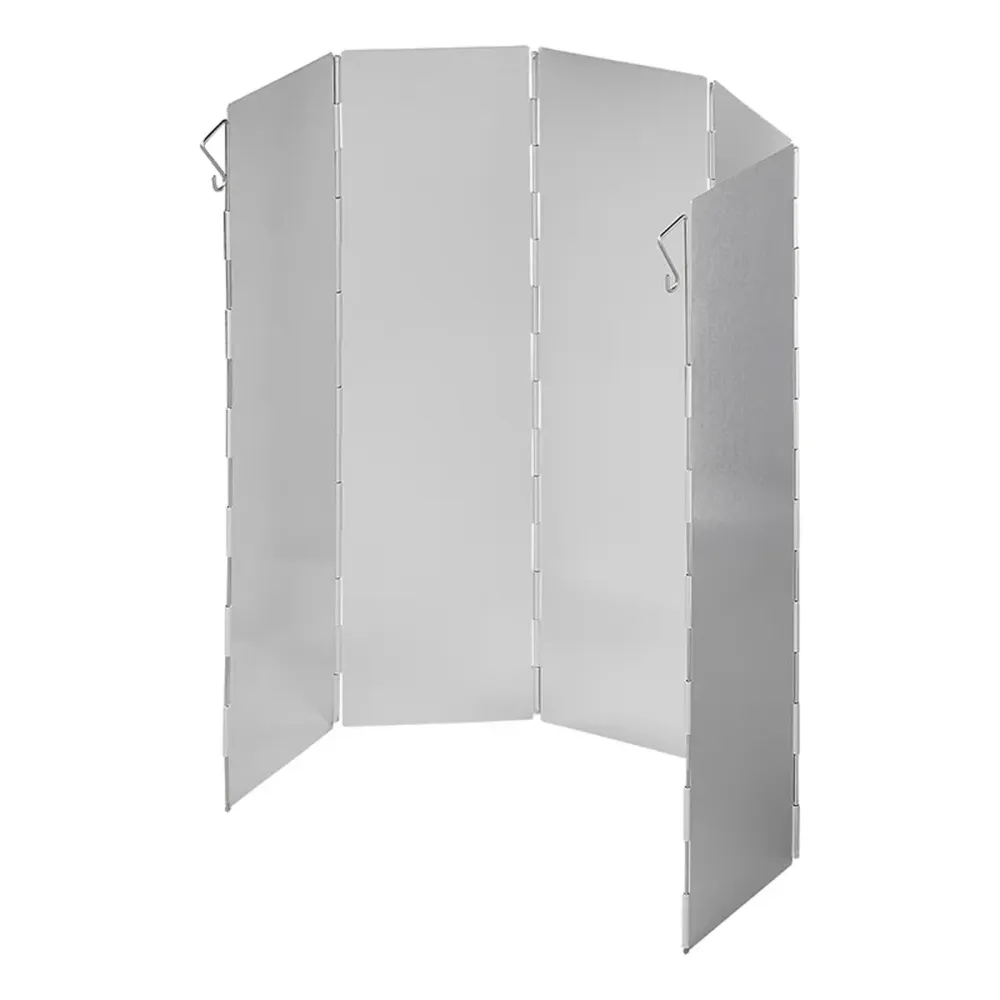Koch-Windschutz für Gaskocher Camping Aluminium Windschutz faltbar 49 x 36 cm pour connexion gaz