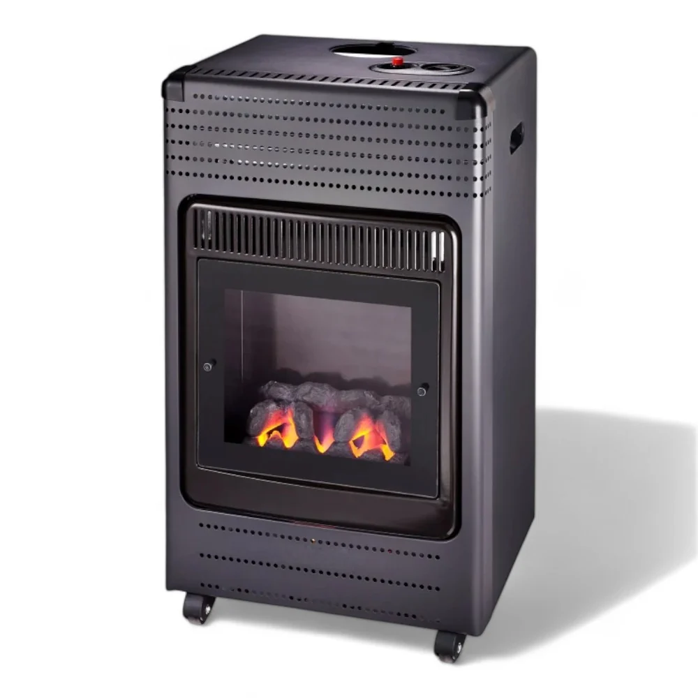 Stufa gas fiamma realistica con carbone finto 3400W avec détecteur de fuite