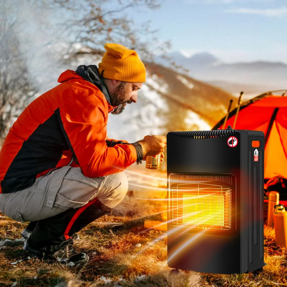 Stufa Gas Gpl 3 Potenze Con Ruote 4,2 Kw - Compatible Caravane/Camping-car