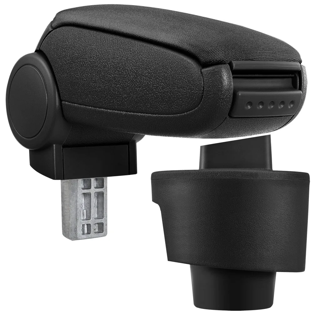 Accoudoir central pour Seat Ibiza Type 6J avec compartiment rembourré textile noir 03_0000656