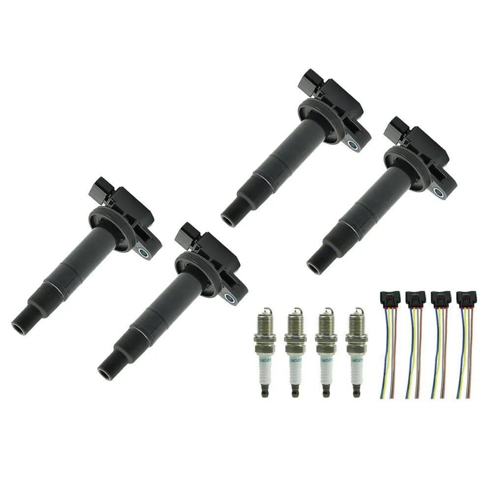 2001-2009 Toyota Prius 1.5L L4 4X bobine d'allumage + bougie d'allumage + connecteur UF316 90919-02240 9008019021 Fedex Ex...