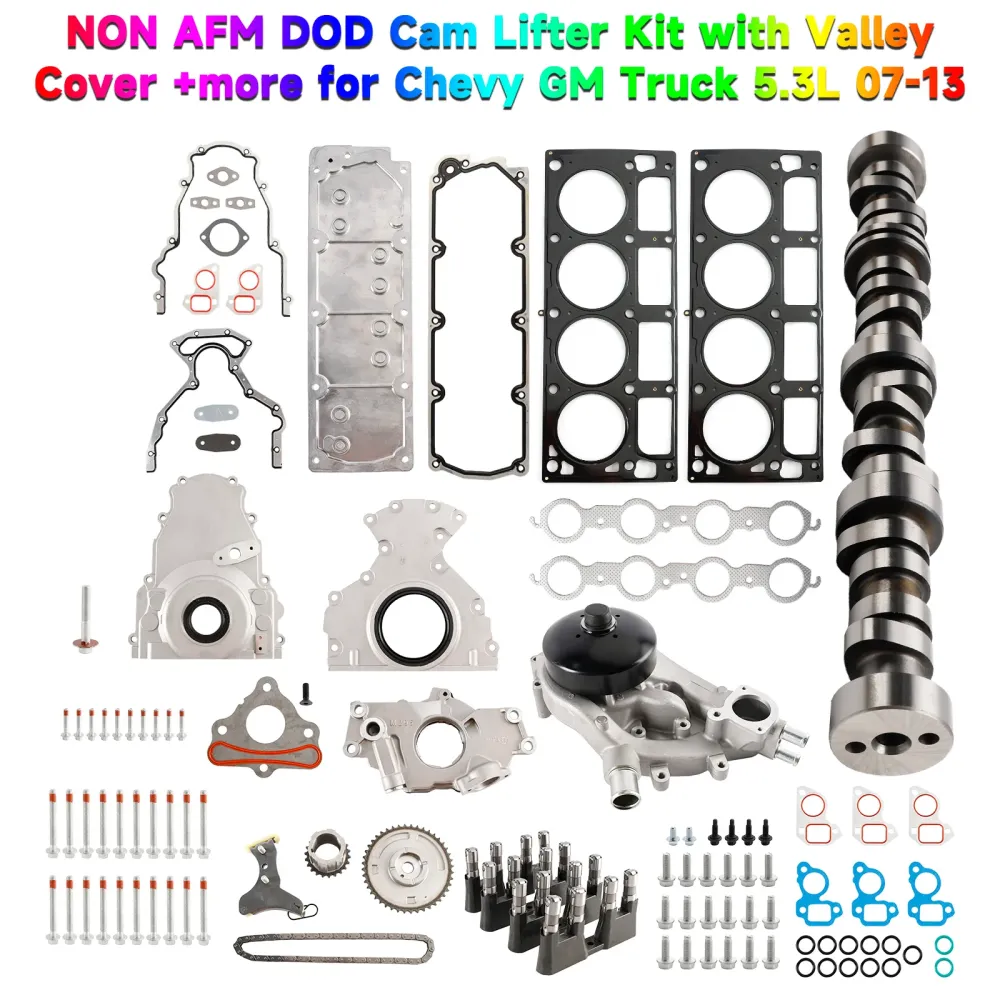 2007 GMC SIERRA 1500 CLASSIC 5.3L 5328CC 325CID V8 ÉLECTRIQUE/GAZ OHV NON AFM DOD Kit de levage à came avec couvercle de v...