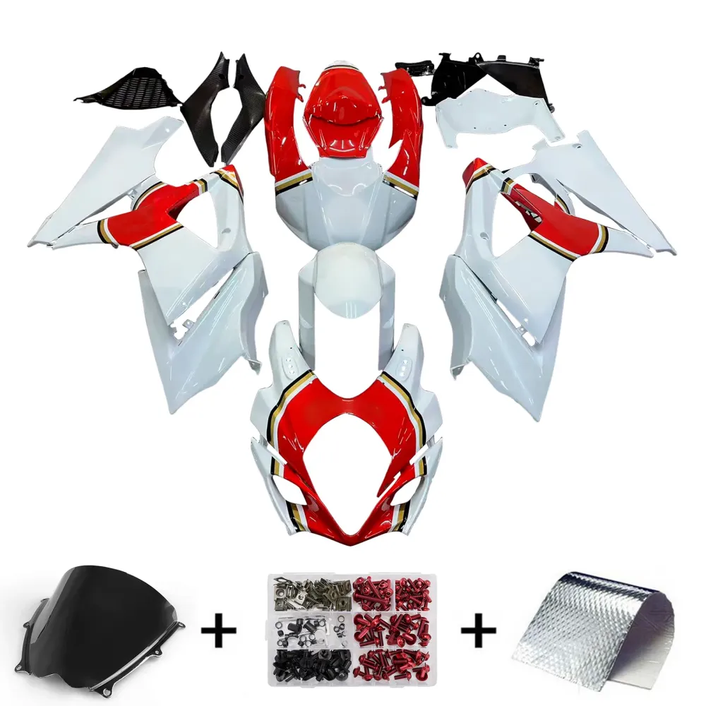 2007-2008 GSXR1000 Carénage de carrosserie rouge ABS Ensemble de plastiques moulés par injection générique