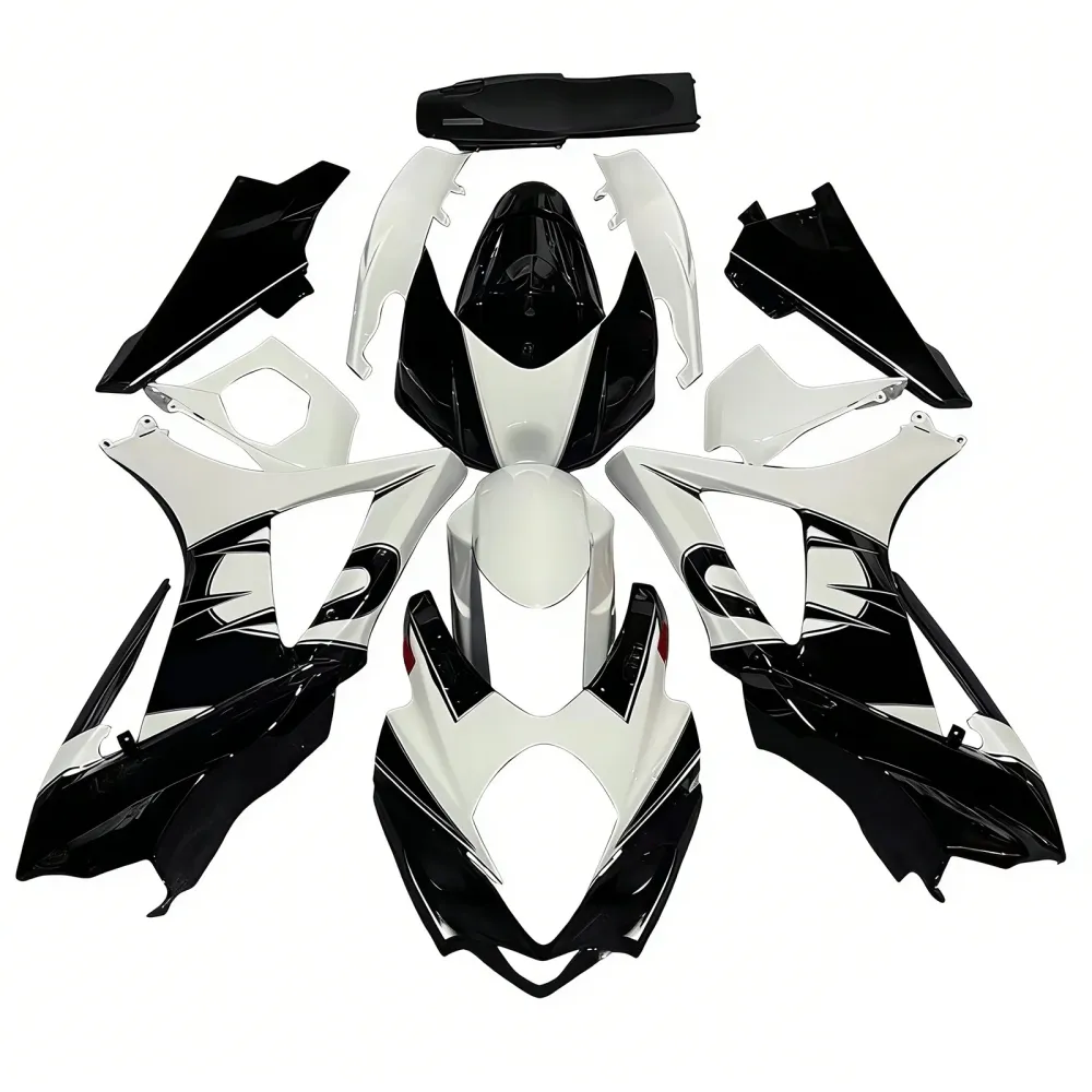 2007-2008 Suzuki GSXR 1000 Noir & Blanc GSXR Racing Carénages Générique