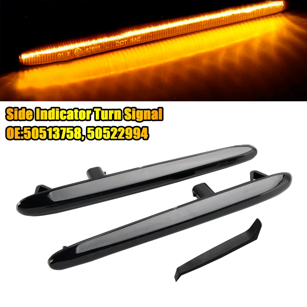 2010-2021 Alfa Romeo Giulietta Fumé LED Clignotant Séquentiel Indicateur Latéral Clignotant 50513758 50522994
