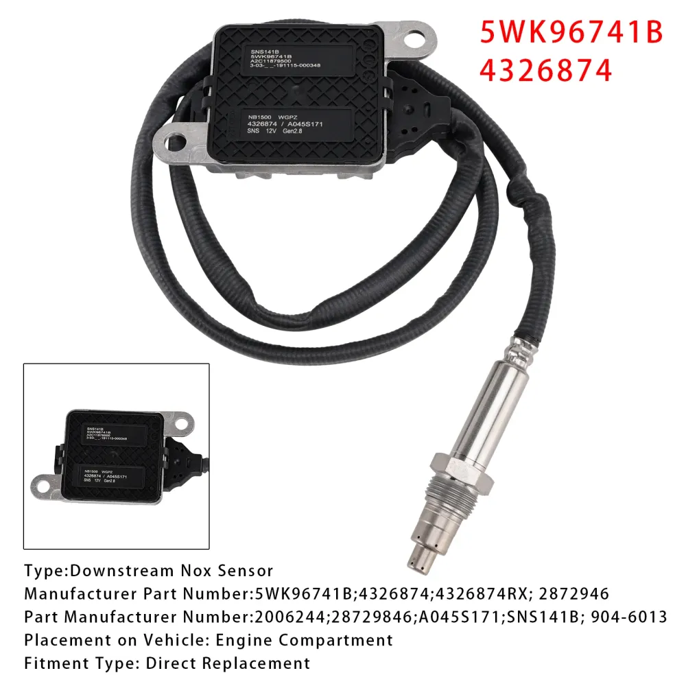 2013-2014 Pierce Velocity L6 11,9L Capteur Nox en aval 5WK96741B 4326874 2872946