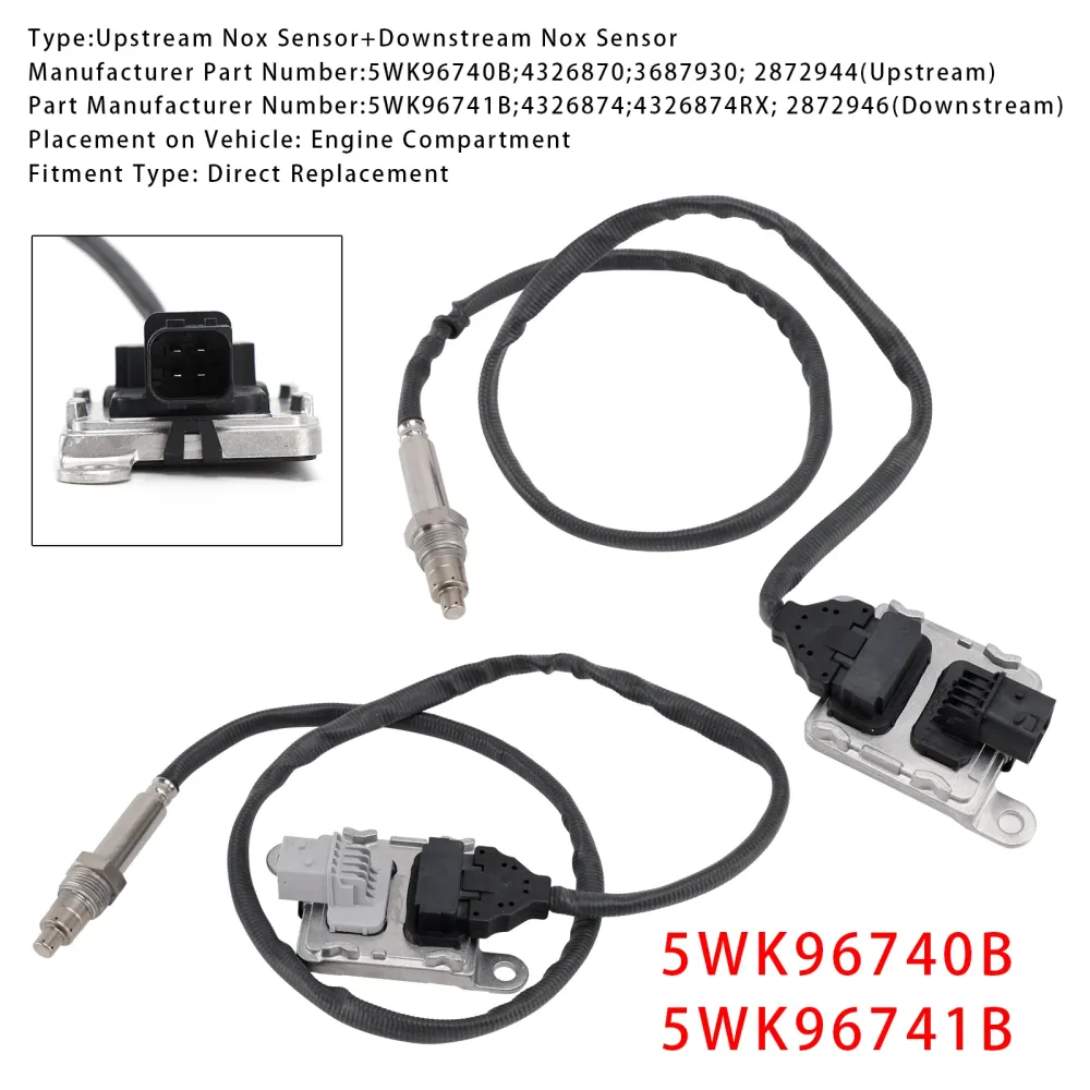 2013-2018 Kit international ProStar L6 15,0 L de capteur Nox 5WK96740B 5WK96741B 4326874