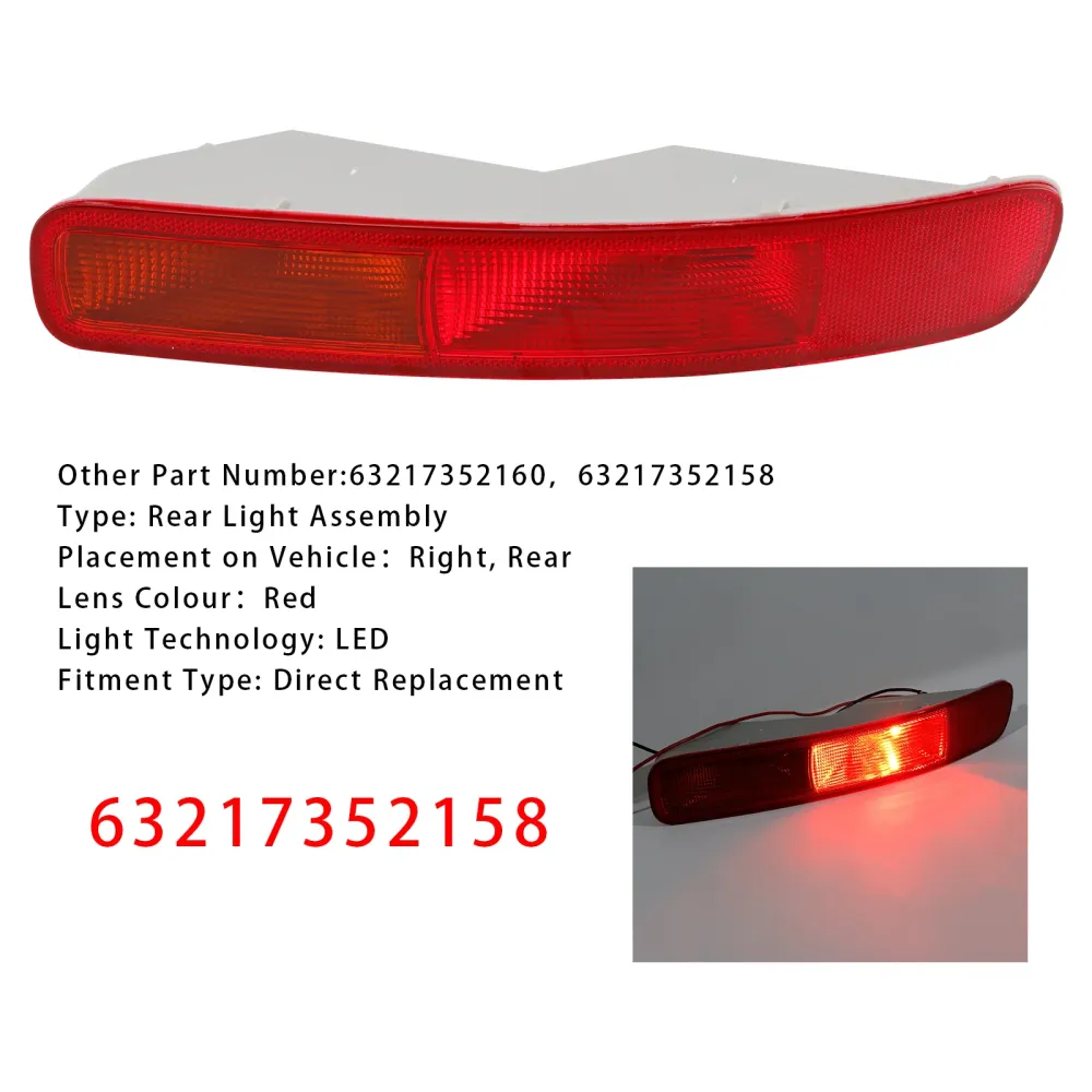 2016-2024 MINI Clubman F54 Feu de pare-chocs arrière droit LED 63217352158