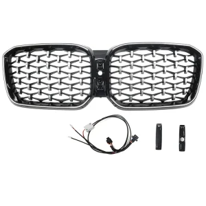 2022-2025 BMW X3 G01 X4 G02 Grille de pare-chocs avant diamant chromée