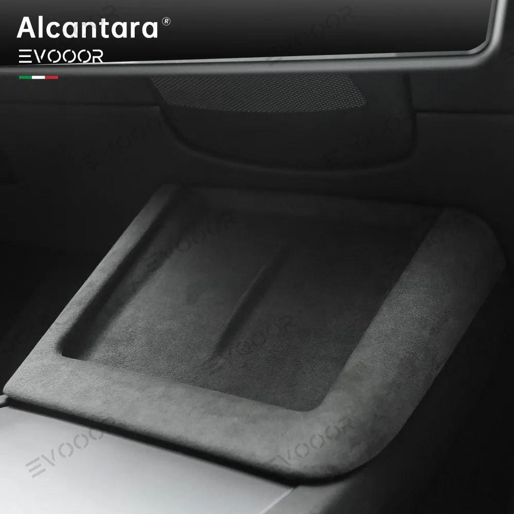 2024+ Tesla Model 3 Highland Couvercle du cadre de chargement de la commande centrale en Alcantara