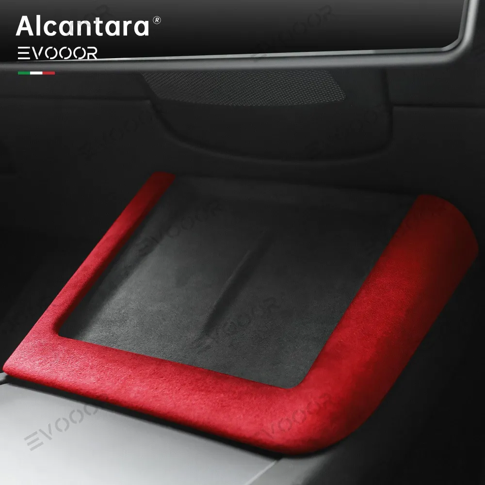 2024+ Tesla Model 3 Highland Couvercle du cadre de chargement de la commande centrale en Alcantara