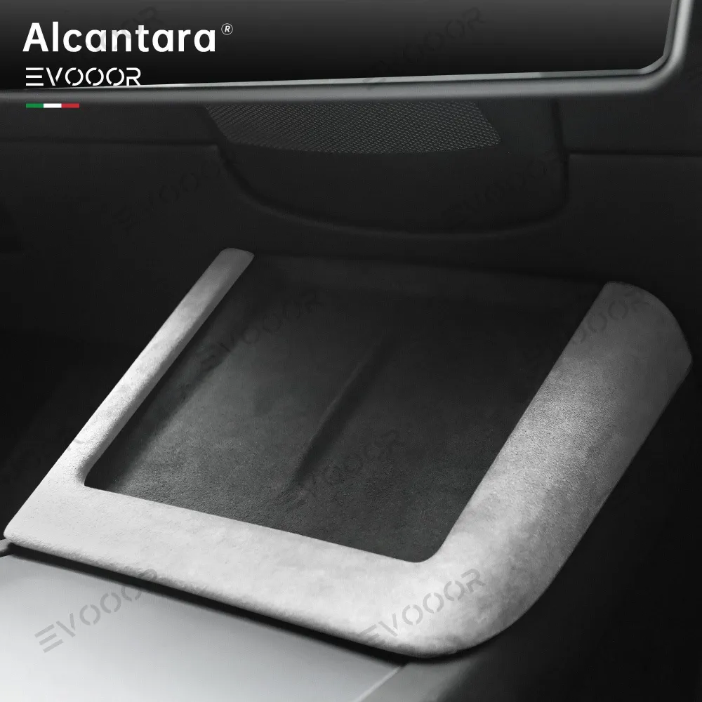 2024+ Tesla Model 3 Highland Couvercle du cadre de chargement de la commande centrale en Alcantara