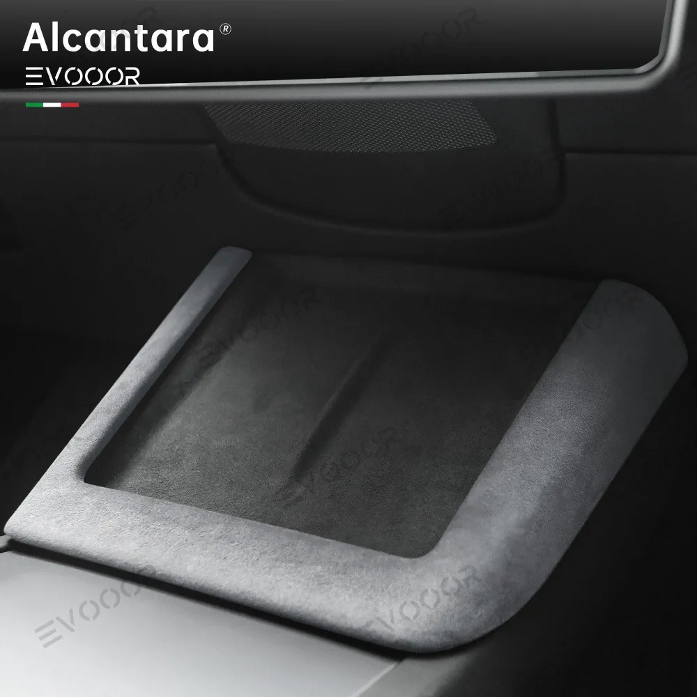 2024+ Tesla Model 3 Highland Couvercle du cadre de chargement de la commande centrale en Alcantara
