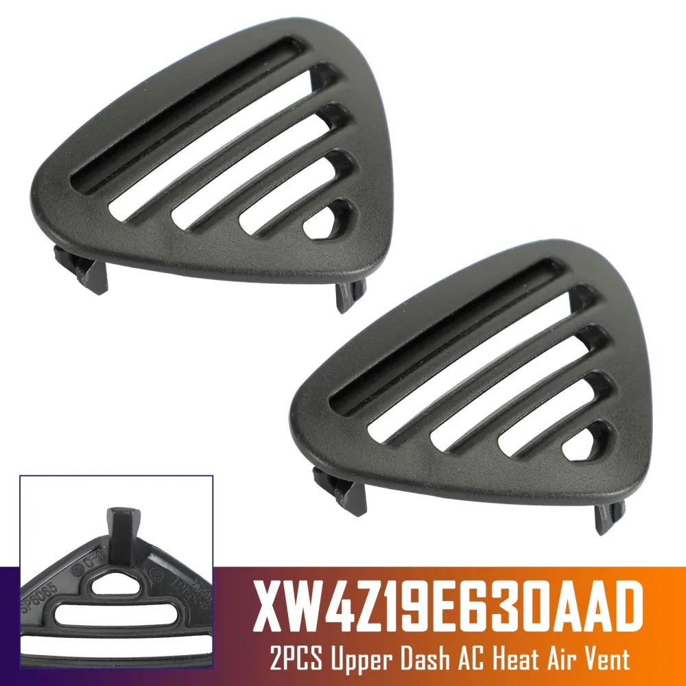 2PCS Upper Dash AC Heat Air Vent Black Ford Thunderbird 2002 XW4Z19E630AAD