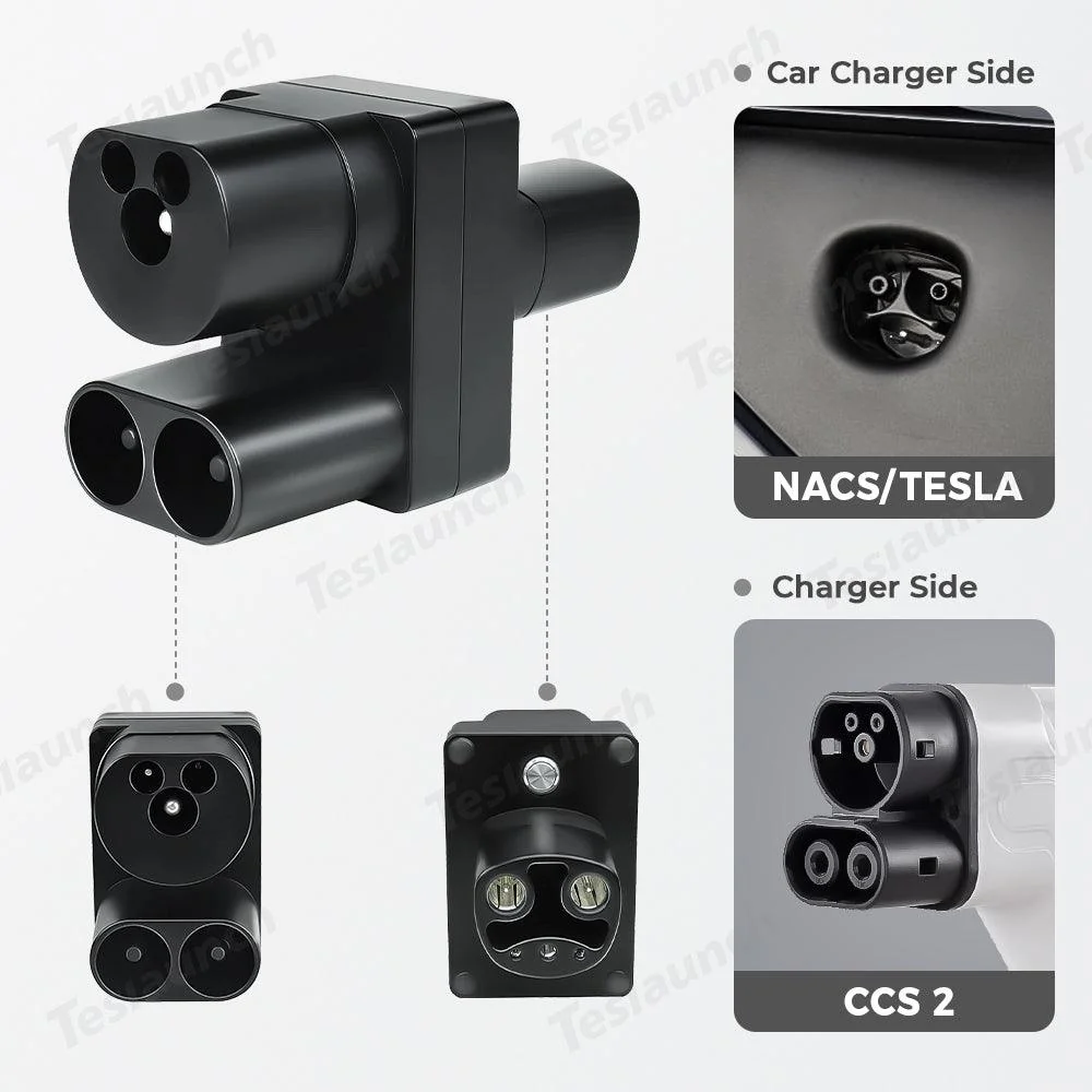 Adaptateur de charge pour véhicule électrique compatible avec CCS2 à Tesla/NACS pour Model 3, Model Oui, Model S, et Model X