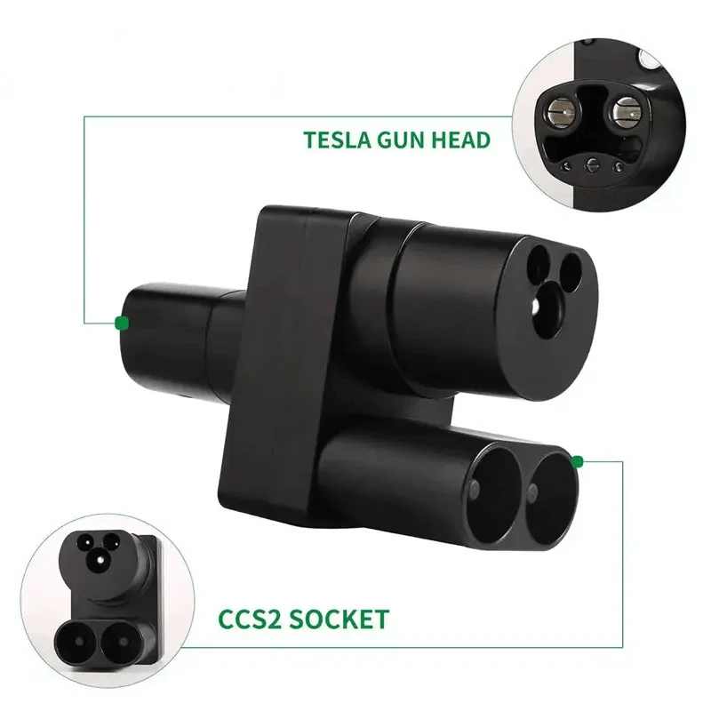 Adaptateur de charge pour véhicule électrique compatible avec CCS2 à Tesla/NACS pour Model 3, Model Oui, Model S, et Model X