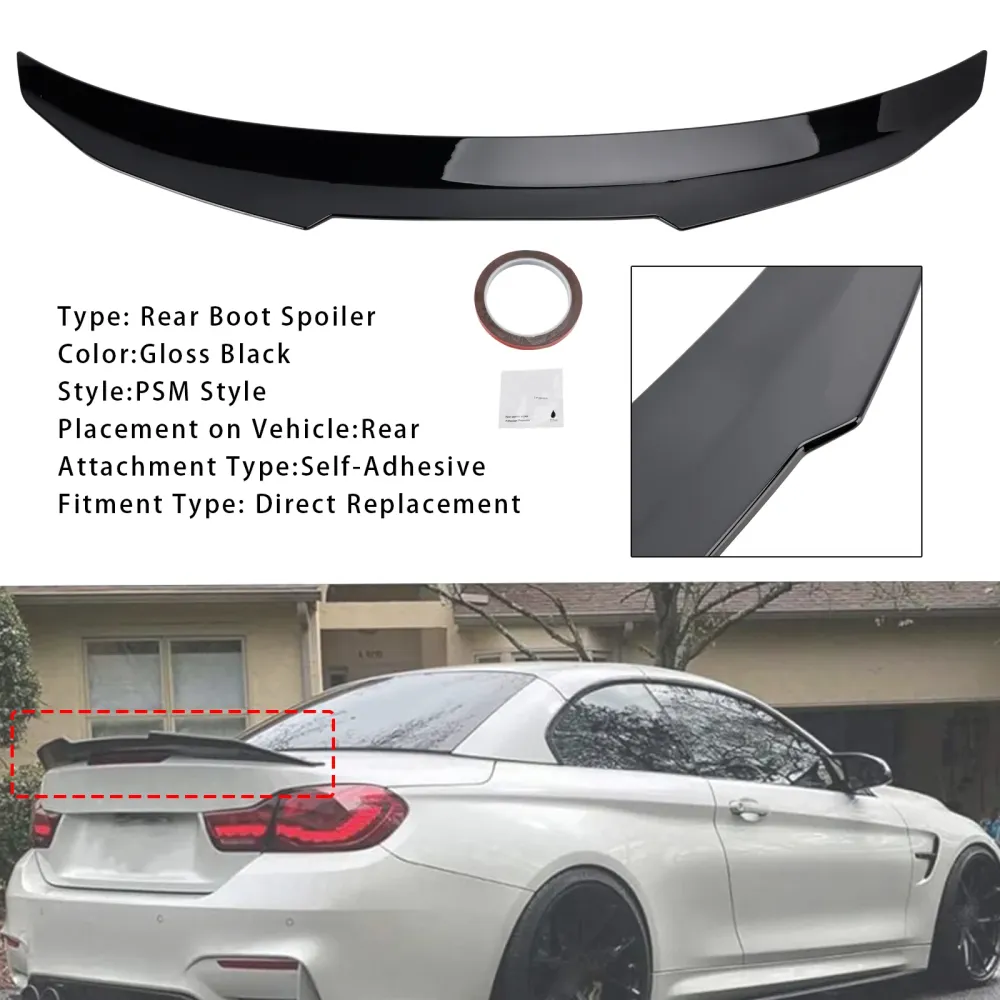 Aileron de coffre arrière noir brillant cabriolet F83 M4 2015-2020