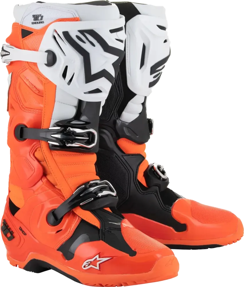 Bottes ALPINESTARS Tech 10 Enduro orange/noir/blanc