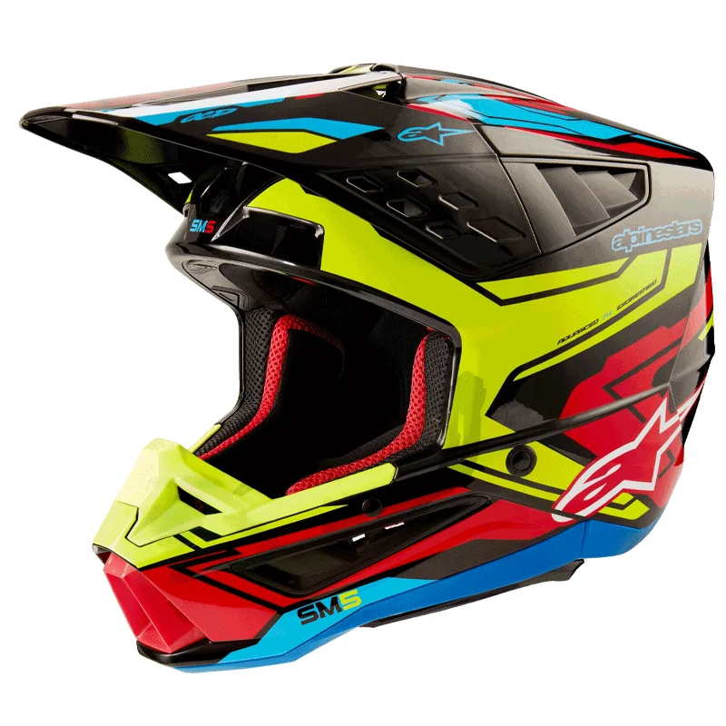 Casque ALPINESTARS SM5 Action 2 noir/jaune/rouge