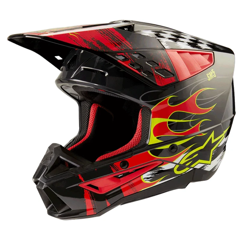 Casque ALPINESTARS SM5 Rash noir/rouge