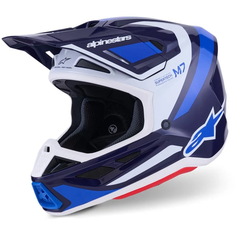 Casque ALPINESTARS S-M7 RISE bleu/blanc