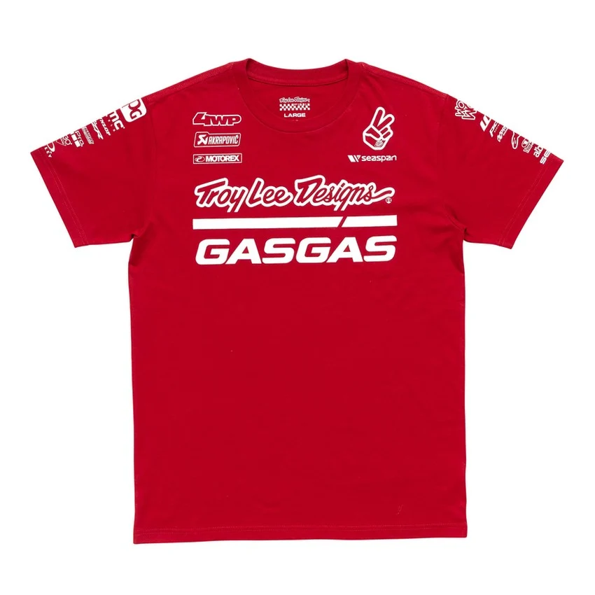 T-Shirt GasGas Troy Lee Designs Team rouge S Alpinestars