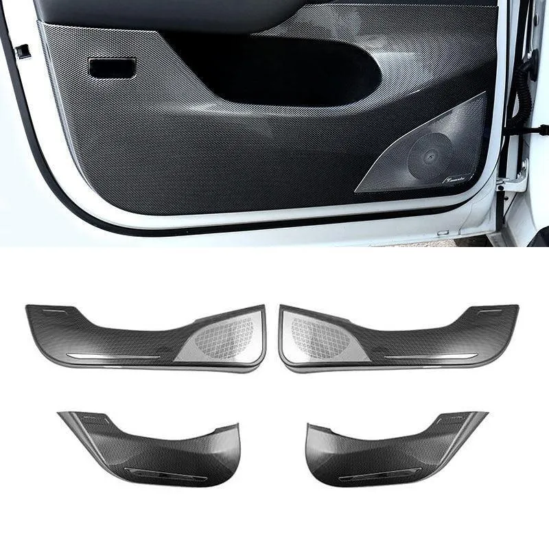 Amélioré Tesla Model Garniture intérieure 3 portes–Motif fibre de carbone, matériau ABS–2021-2023 Model Compatibilité
