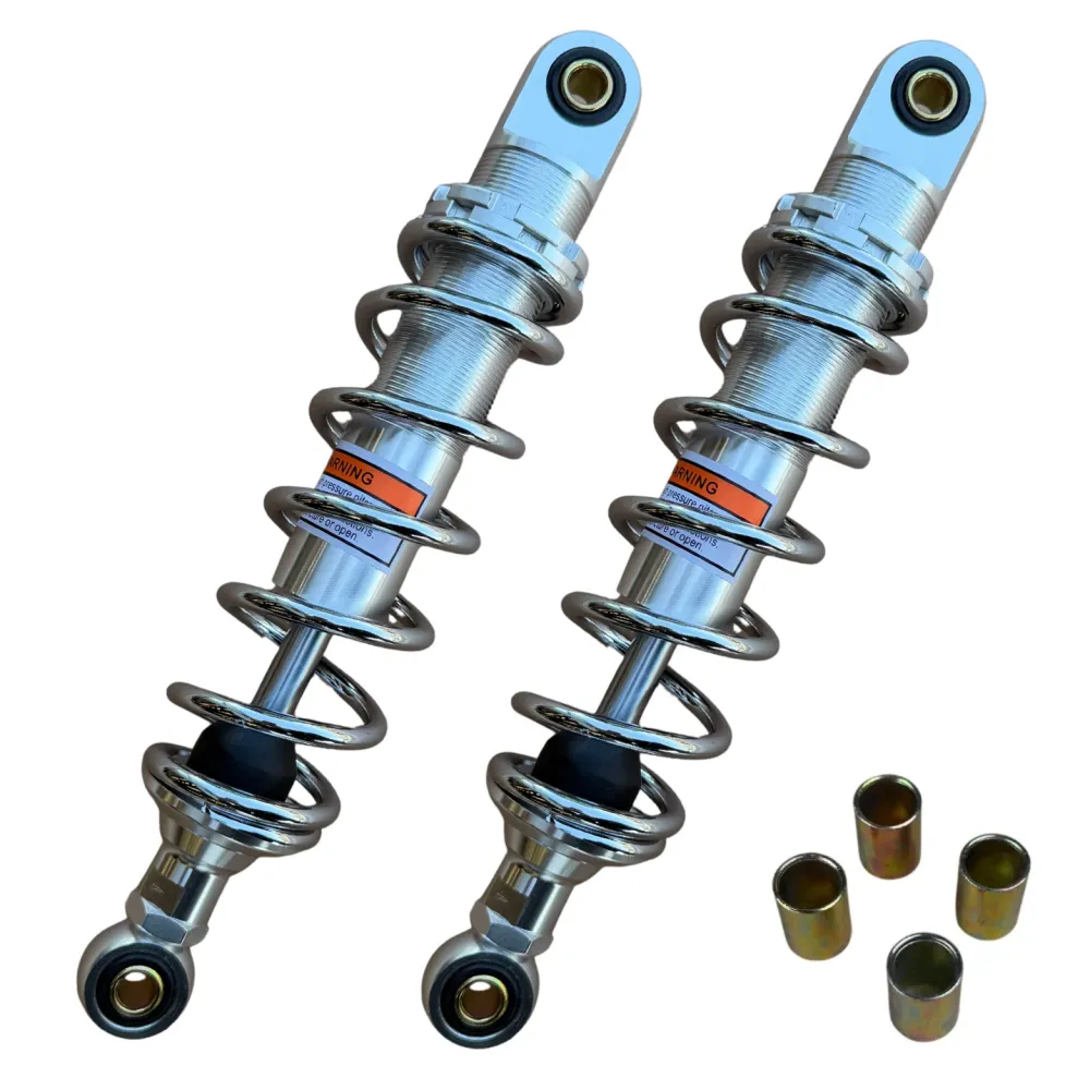 Amortisseurs / amortisseurs arrière 285mm OKD type set avec 6 ressorts - chrome