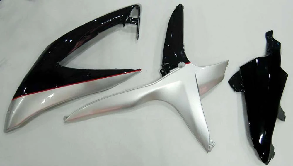 Amotopart 2008-2010 Suzuki GSXR 600/750 Kit de carénage noir blanc