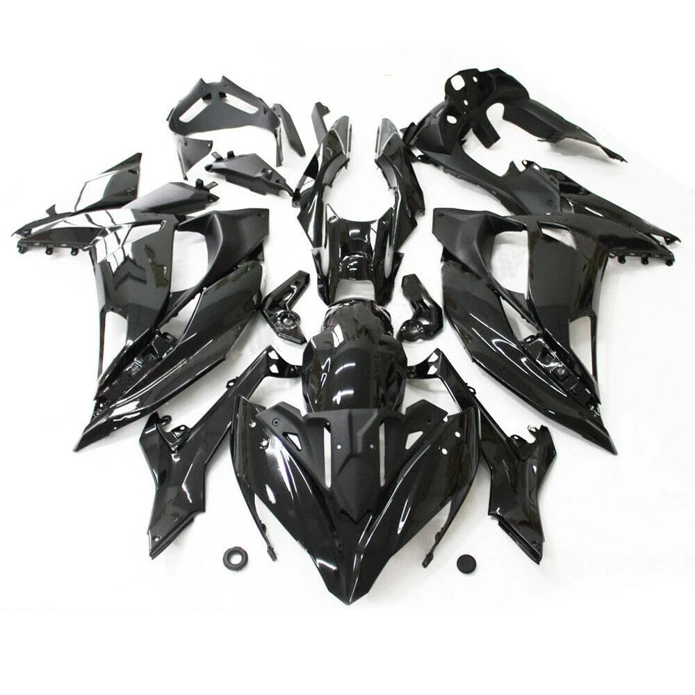2017-2019 Kawasaki Ninja 650 EX650 Kit de carénage d'injection Amotopart plastique noir brillant