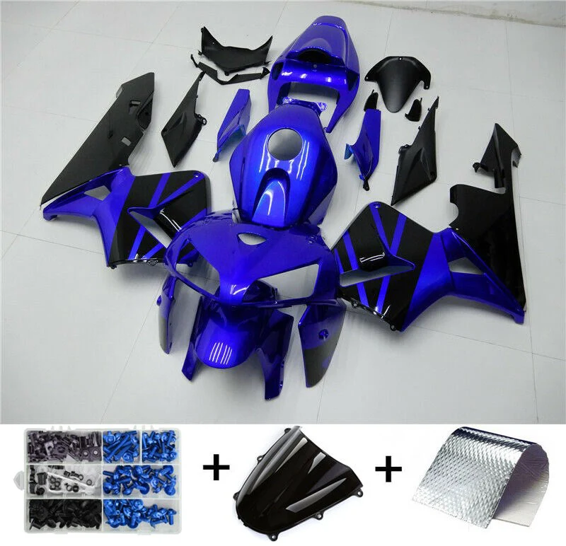 Kit de carénage bleu noir Honda CBR600RR 2005-2006 Amotopart