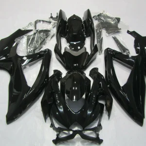 Kit de carénage noir brillant Suzuki GSXR600 750 2008-2010 Amotopart
