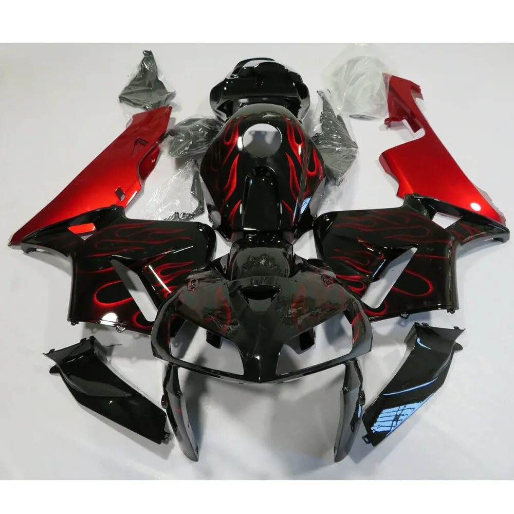 Kit de carénage rouge noir Honda CBR600RR 2005-2006 Amotopart