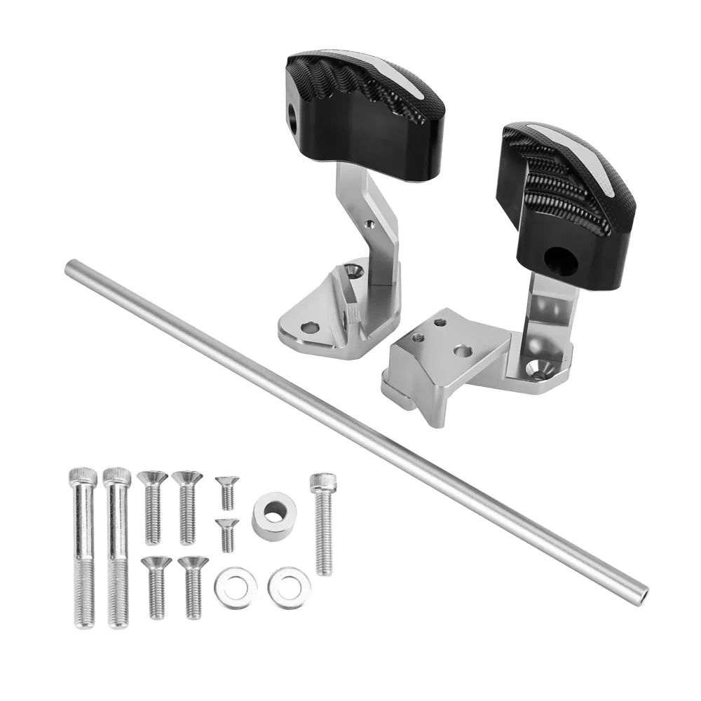 Protecteur moteur Crash Bund Pad curseur argent pour Suzuki Gsxr1300 Hayabusa 21-23 Amotopart