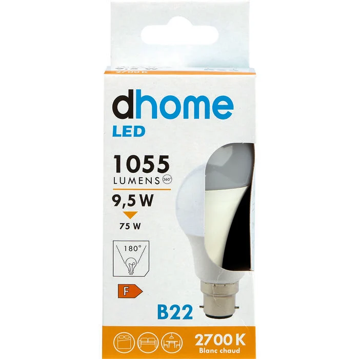 Ampoule LED standard – 9,5 W – B22 – 1055 lm – 2700 K