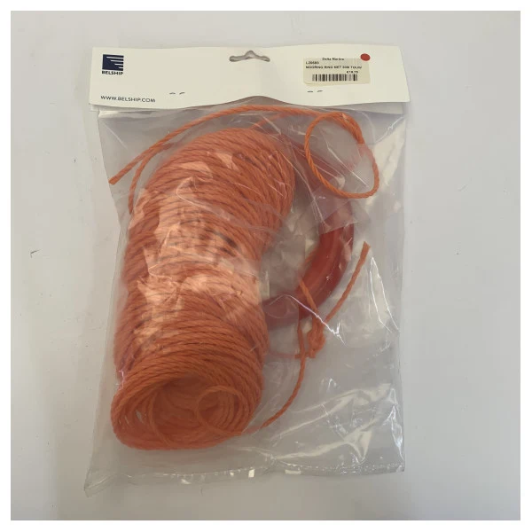 Anneau d'amarrage Belship L20693 avec corde de 30M orange